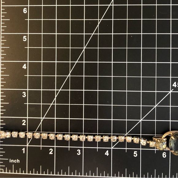 Vintage Juliana Grey Rhinestone 5 Link Necklace - Picture 5 of 16